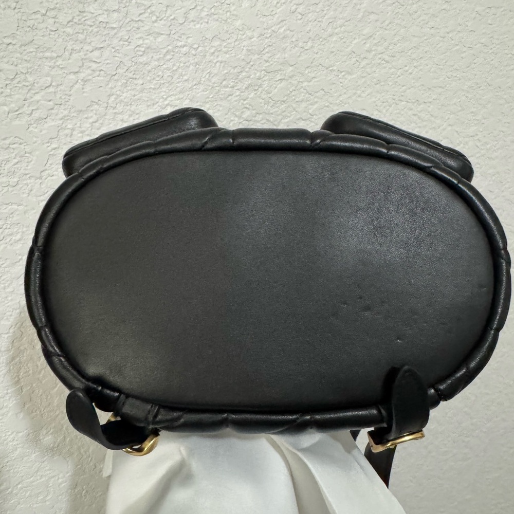Coach Black Quilted Leather Backpack with Gold Hardware - Picture 5 of 6